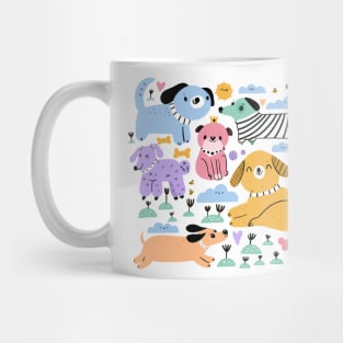 Pastel dogs Mug